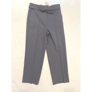Ann Taylor Pants Womens 8 Blue Gray High‎ Rise Belted Ankle Work Office